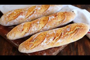 Deliciosa receta de pan baguette francés