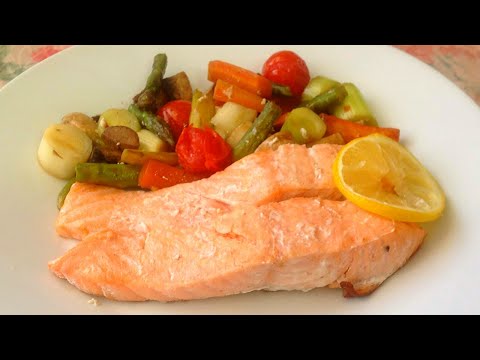 Delicioso salmón al horno con verduras: una receta saludable y fácil